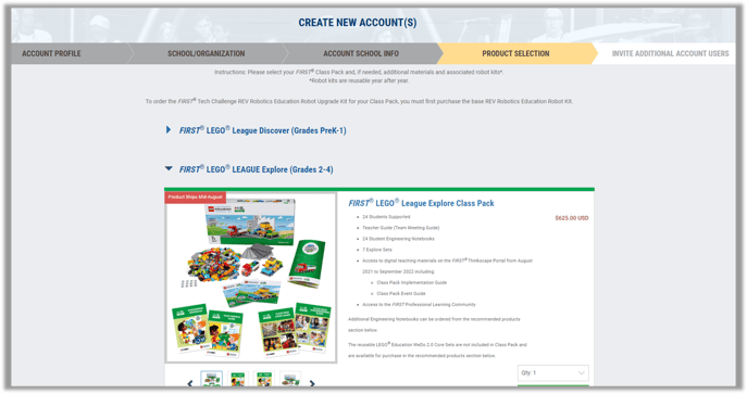 First lego league sale dashboard